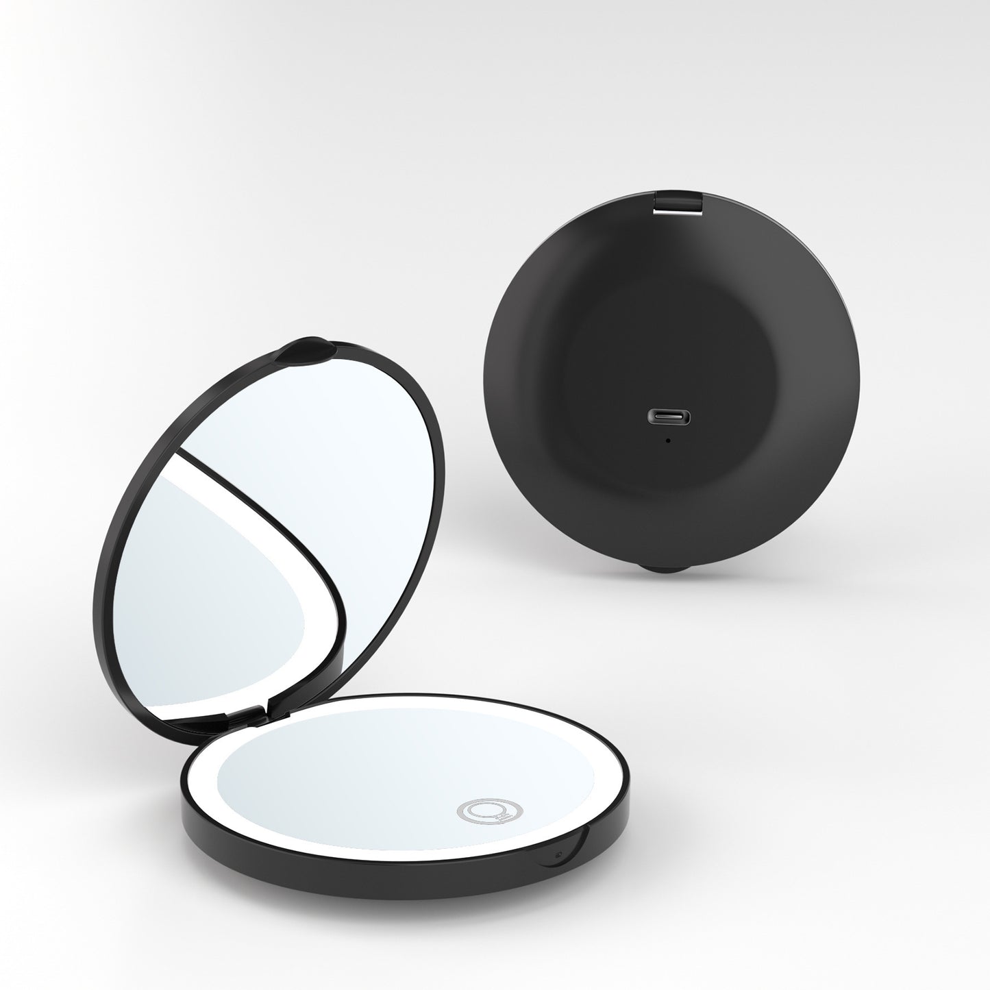Miroir LED Pliable Rechargeable – Lumière & Grossissement x2