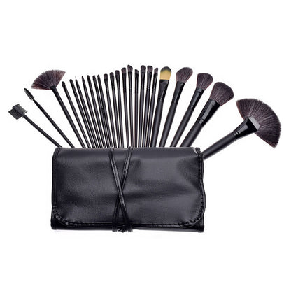 Set 24 Pinceaux de Maquillage + Pochette — Poils Synthétiques Vegan