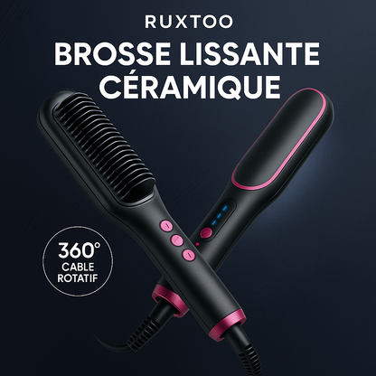 Brosse Lissante Céramique Ruxtoo™ – Lissage doux, rapide et sans abîmer